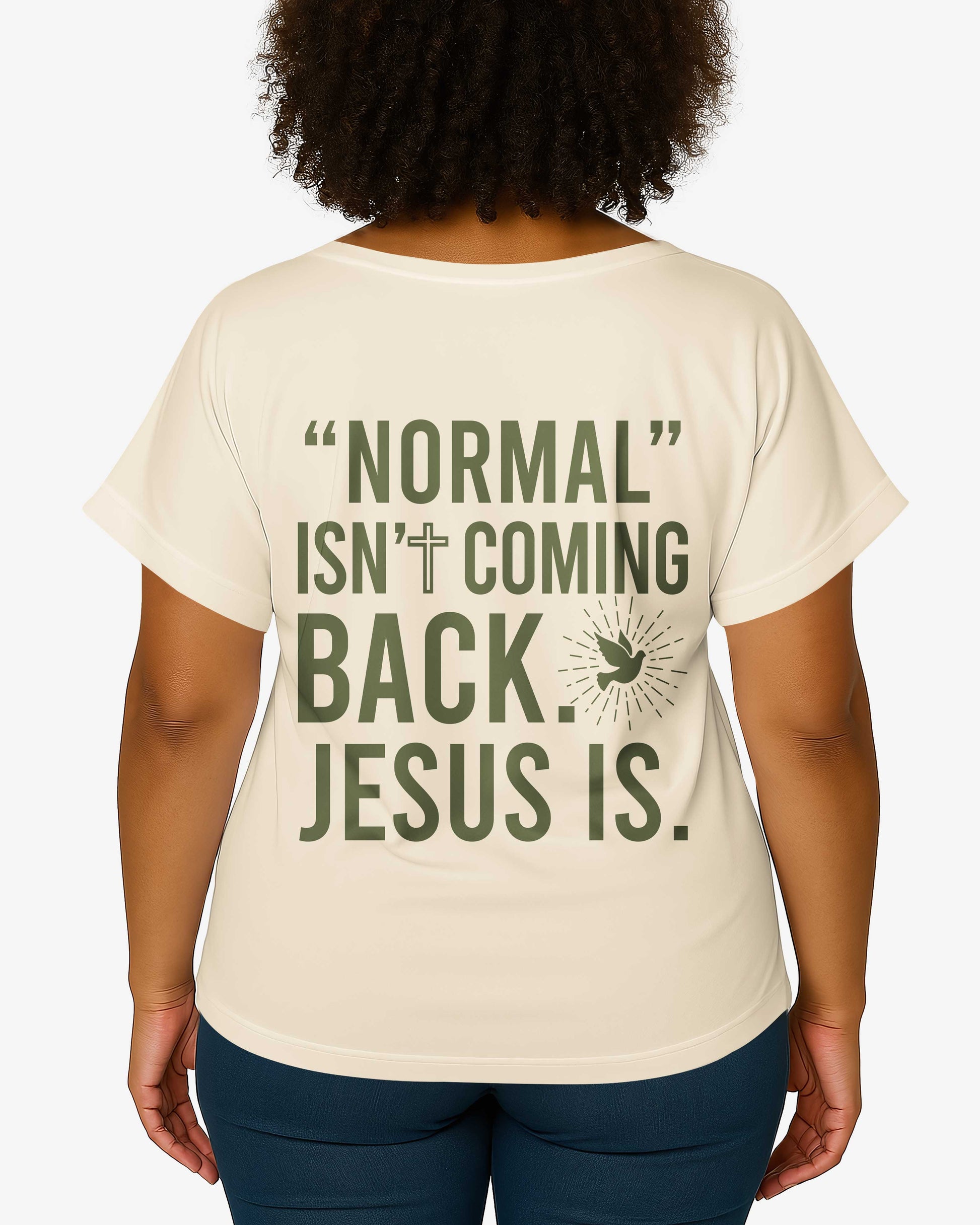 "Normal" Isn't Coming Back V-neck Dolman Sleeves Shirt