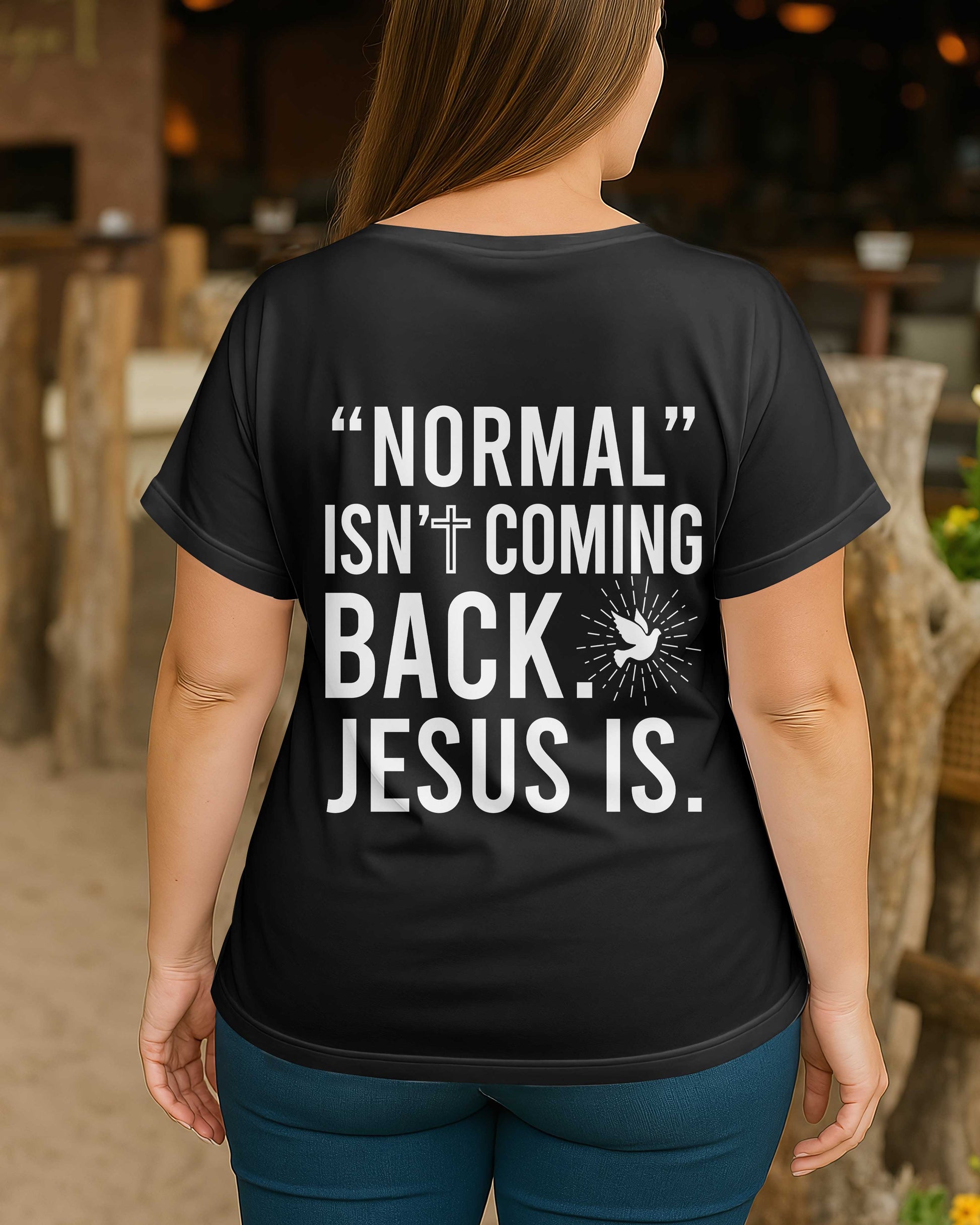 "Normal" Isn't Coming Back V-neck Dolman Sleeves Shirt