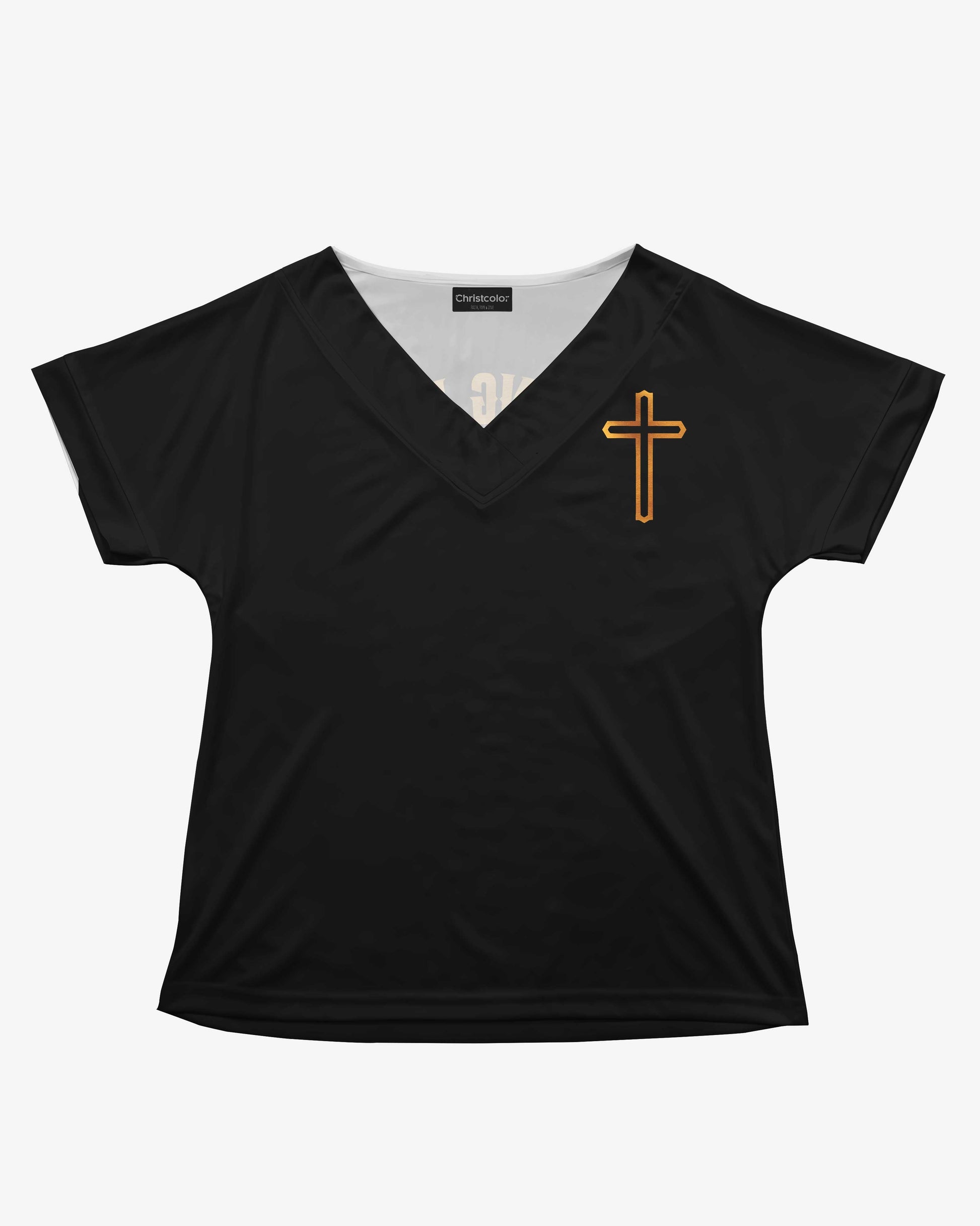 Praying Mama Raising Warriors All Over Print V-neck Dolman Sleeves Shirt