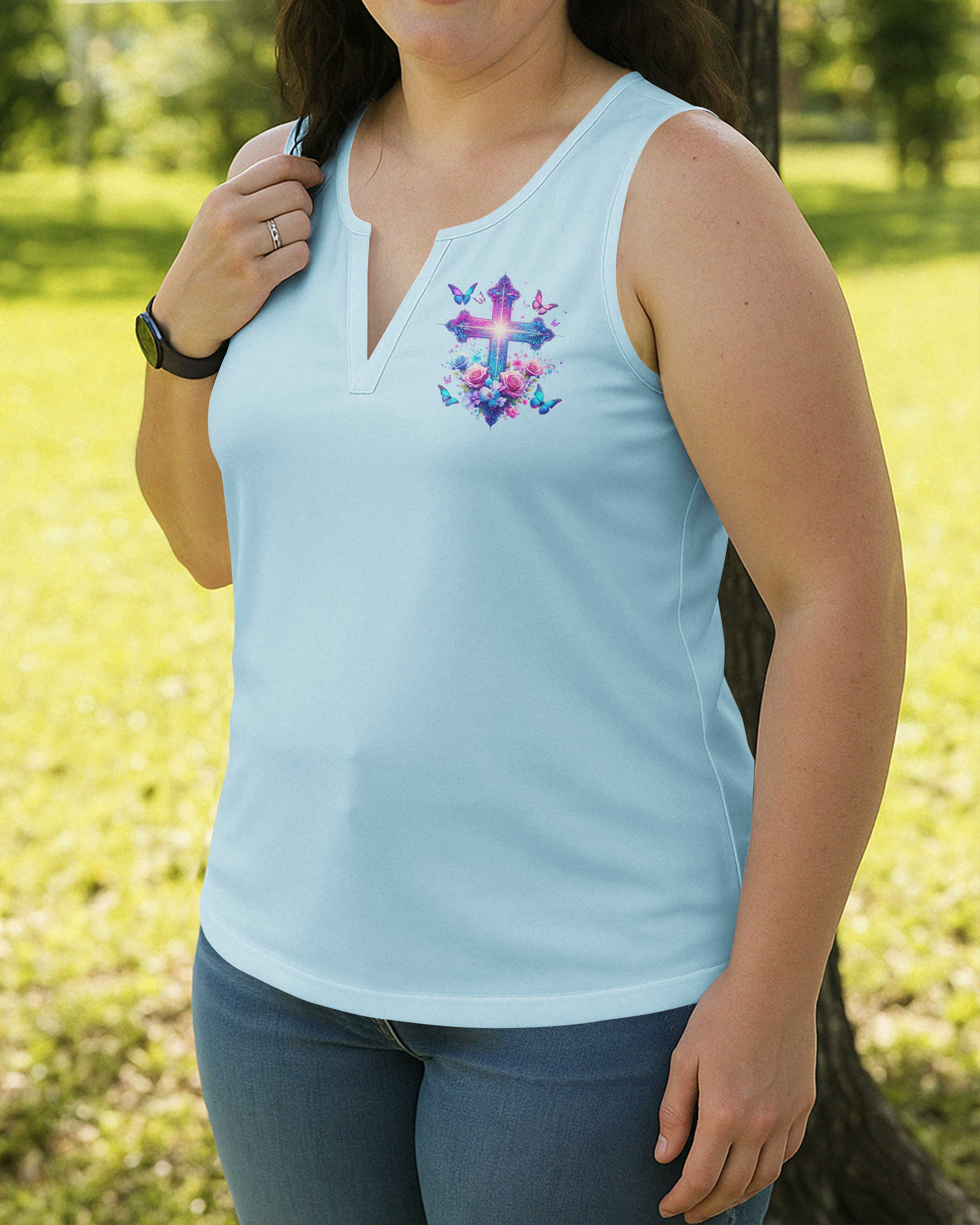 When Butterflies Appear V-neck Tank Top