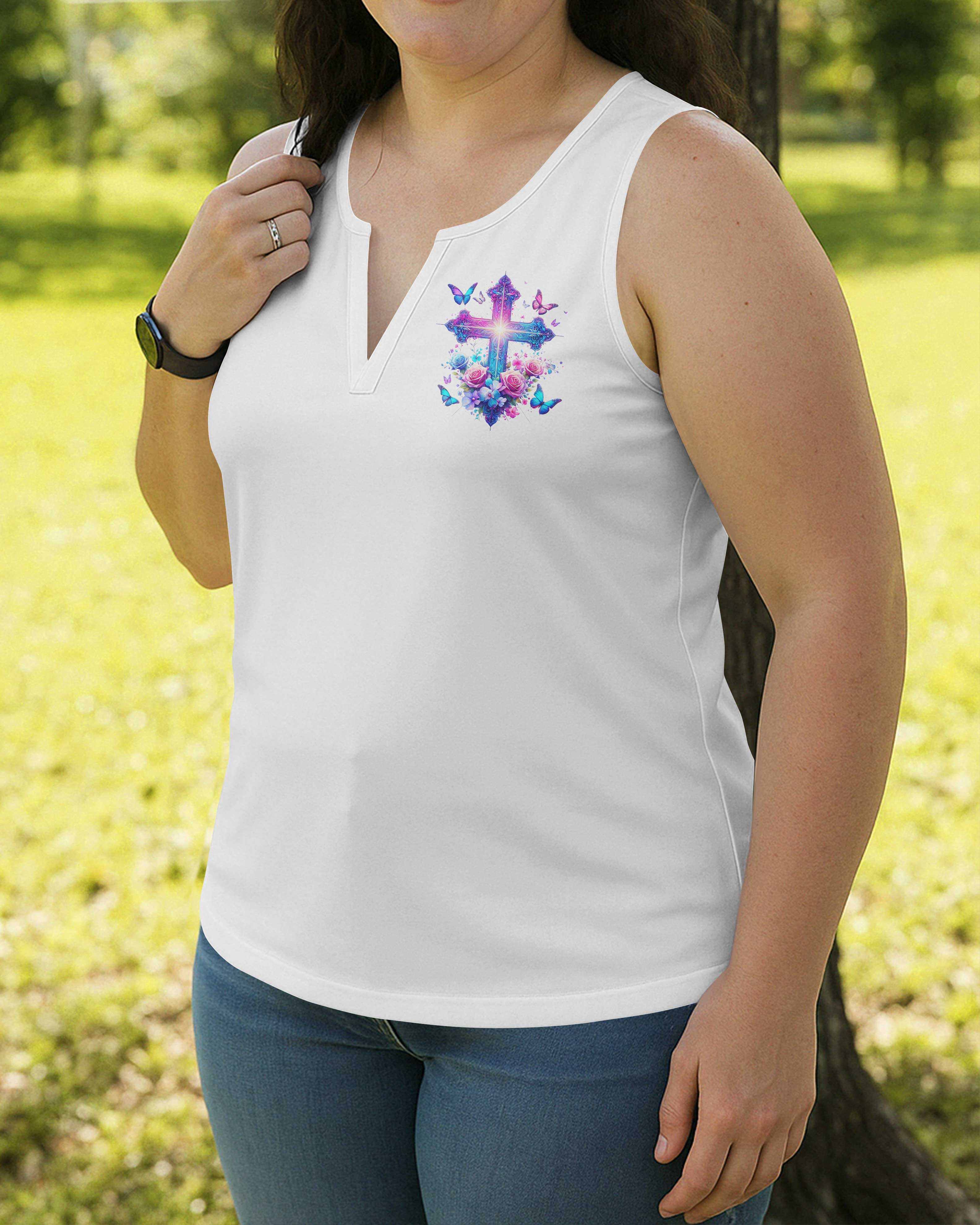 When Butterflies Appear V-neck Tank Top