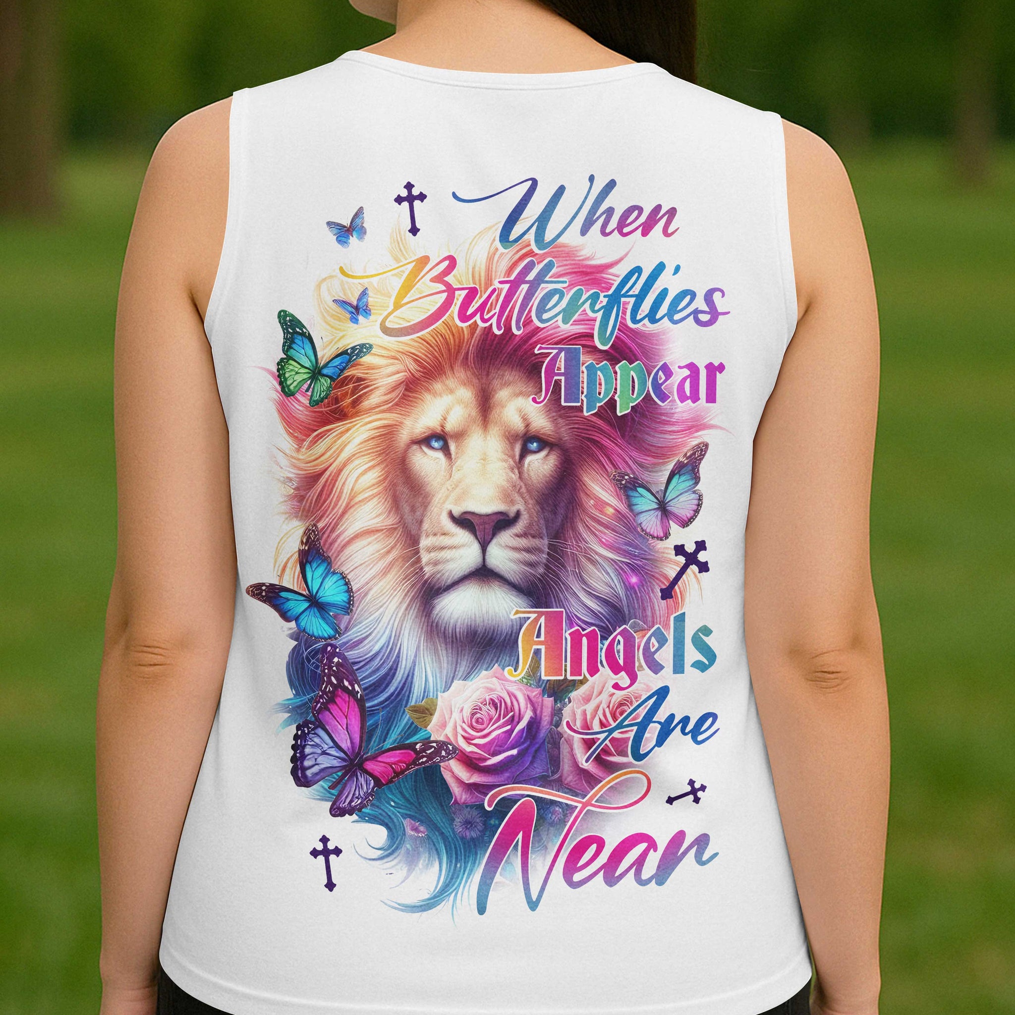 When Butterflies Appear V-neck Tank Top