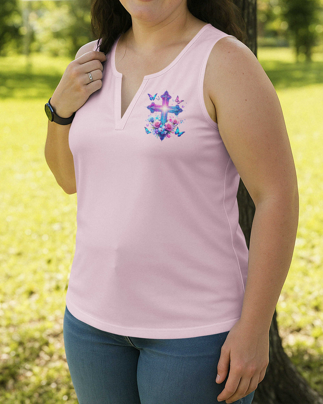 When Butterflies Appear V-neck Tank Top